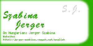 szabina jerger business card